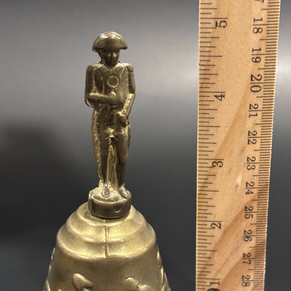 Vintage Brass Bell Depicting Napoleon Bonaparte Clapper Bell French Table Bell - Picture 9 of 10